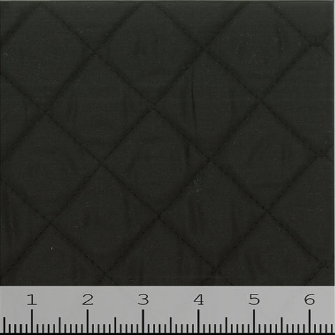 black, Double Face Solid Quilted Fabric 216