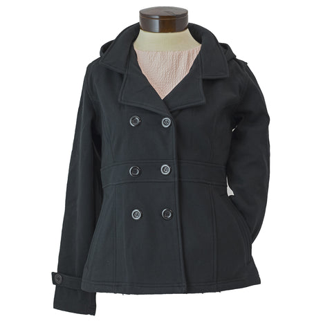 Women's Double Breast Coat black