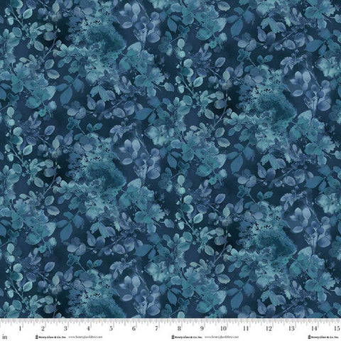 dark blue, Awakening Collection Silhouettes Cotton Fabric 3532