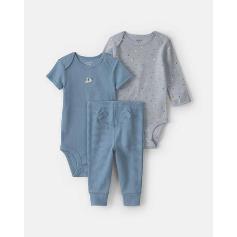 blue dog, Baby Boys' 3-Piece Bodysuit and Pant Set 1V25