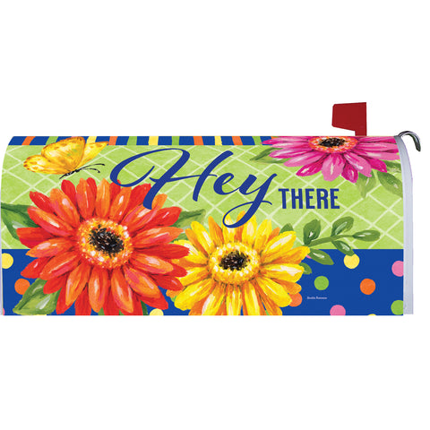 Large mailbox cover showing Bold Gerberas