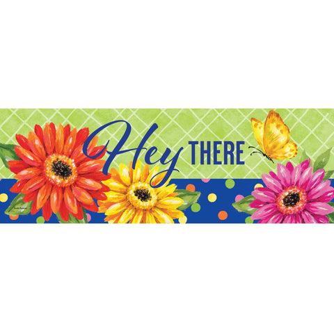 Custom Decor Signature Sign showing bold gerberas