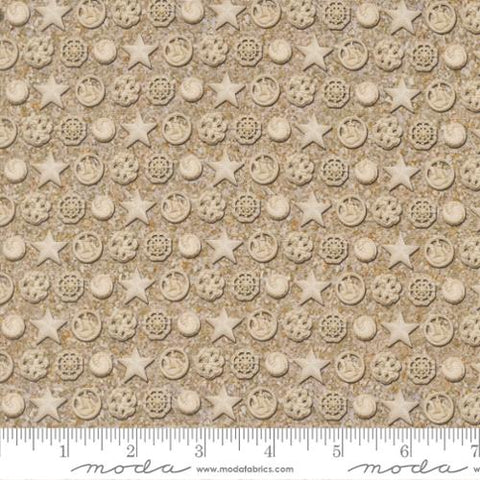brown, Saltwater Collection Novelty Shells Cotton Fabric 39577