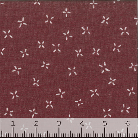burgundy-Fashion Print Rib Knit Fabric CA-22