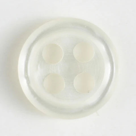 Classic Round Clear White Buttons
