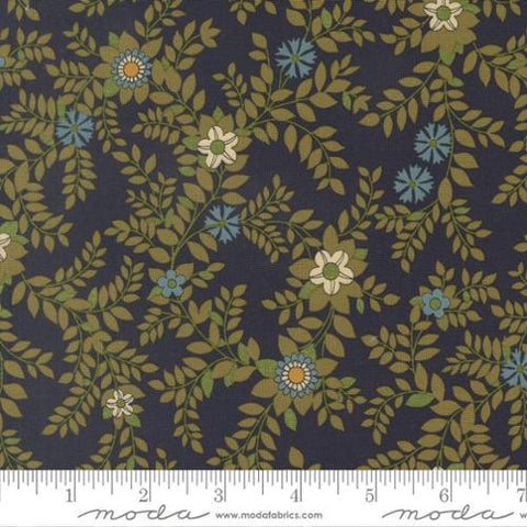 dark blue, Chelsea Garden Collection Garden Florals Cotton Fabric 33853