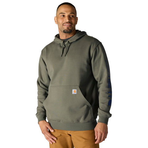 Dull Olive Carhartt Men's Midweight Logo Hoodie K288