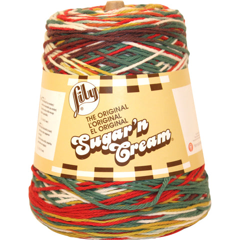 Emerald and orange yarn