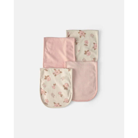 Baby Girls' 4-Pack Floral Burp Cloths 1V391610