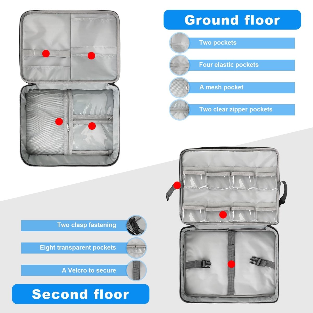 Generic Tattoo Case – Double Layer Travel Bag for Tools - Tattoo Unleashed