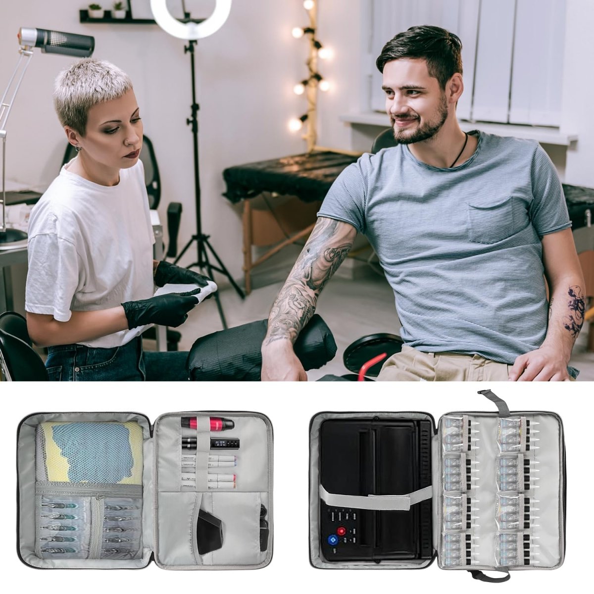 Generic Tattoo Case – Double Layer Travel Bag for Tools - Tattoo Unleashed