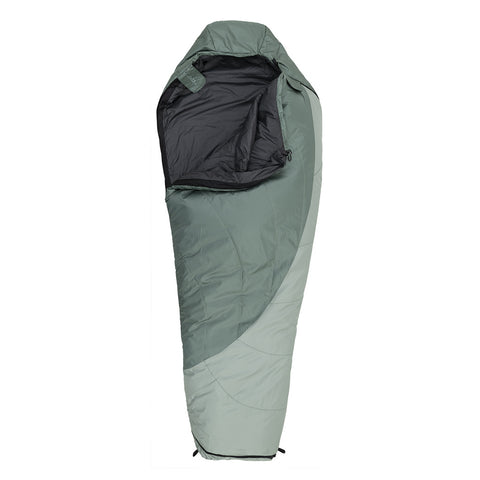 Alps Mountaineering Genesis +30 Mummy Sleeping Bag open to show lining