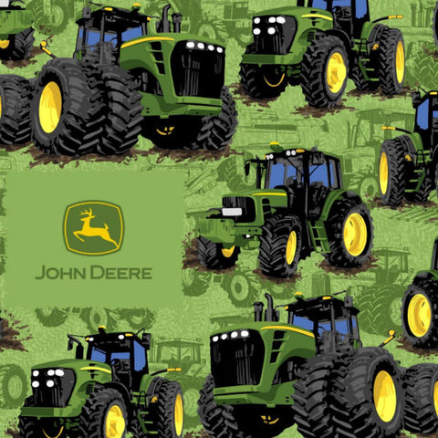 green tractor flip john deere fabric