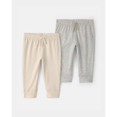 ivory and gray, Baby's 2-Pack Pants 1V619