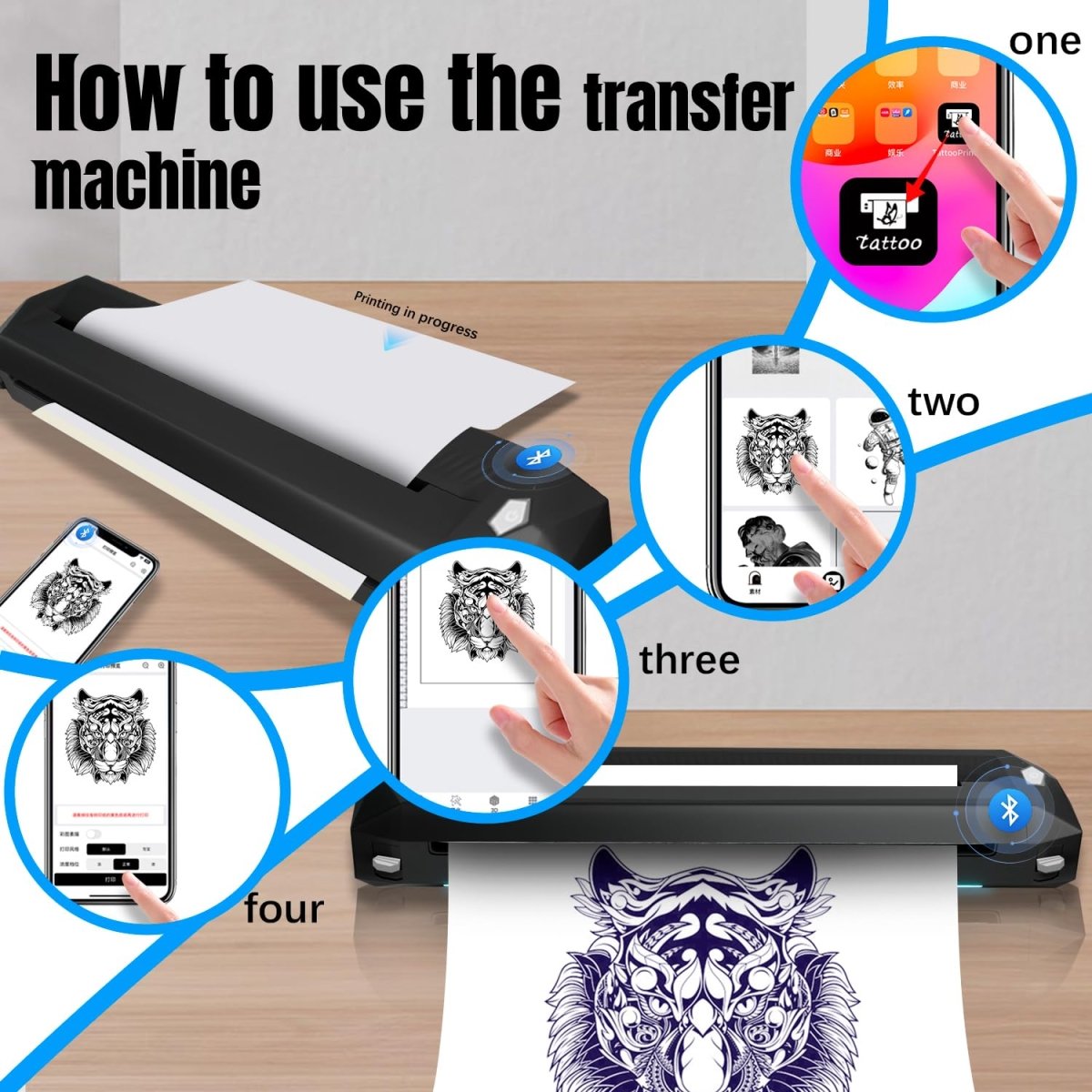 KVM Wireless Tattoo Stencil Printer - Tattoo Unleashed