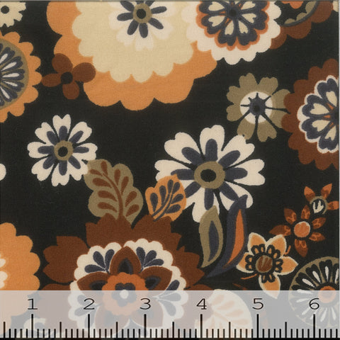 Double Brushed Large Floral Print Knit Fabric 478