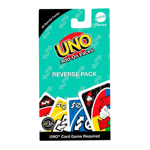 UNO Add-On-Packs Reverse Pack Card Game JCV56