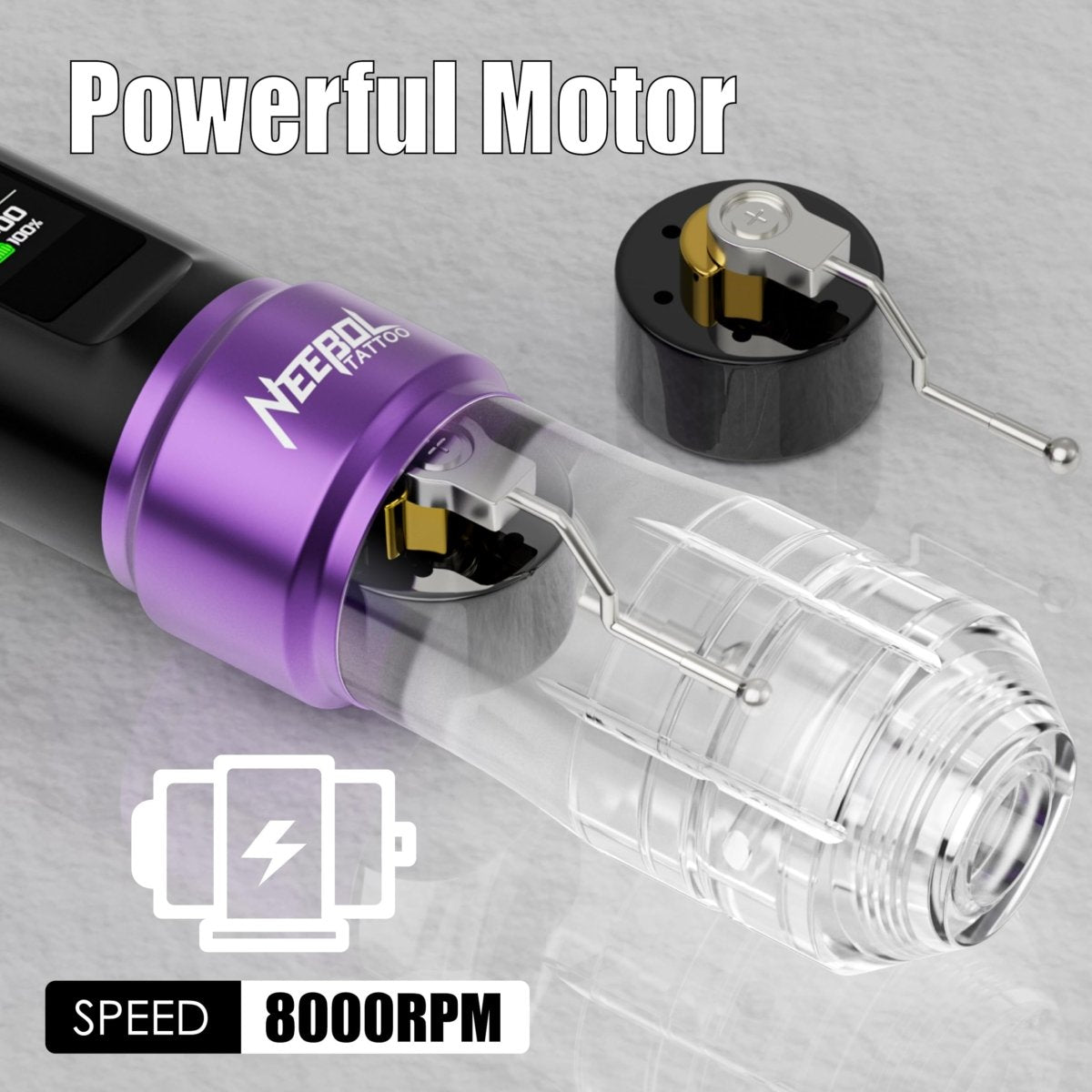 Neebol Wireless Tattoo Pen Machine Kit - Golden - Tattoo Unleashed