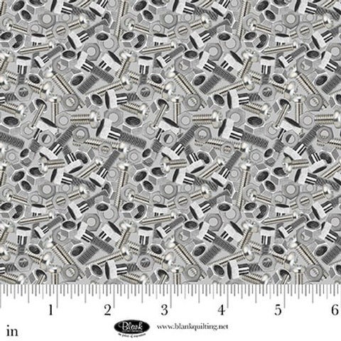 nuts and bolts, Lets Get Building Cotton Fabric