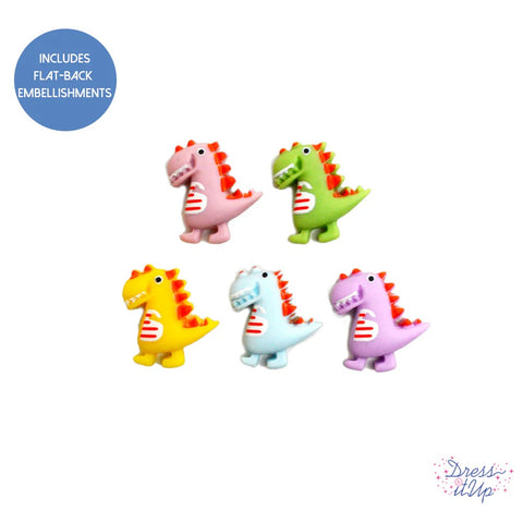 Dress It Up pastel dinosaurs embellishments