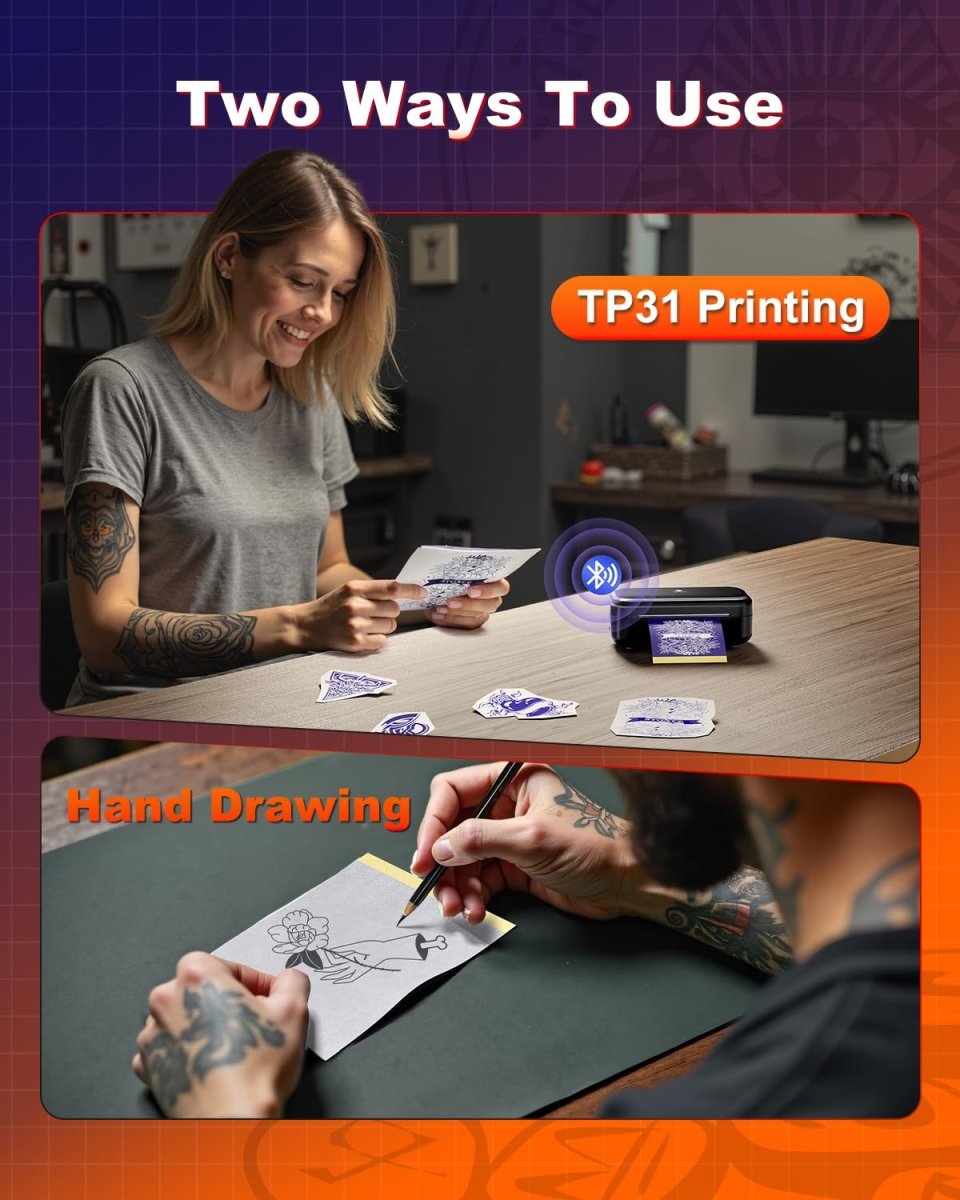Phomemo Tattoo Stencil Paper for TP31 Mini Tattoo Printer - 100 sheets - Tattoo Unleashed