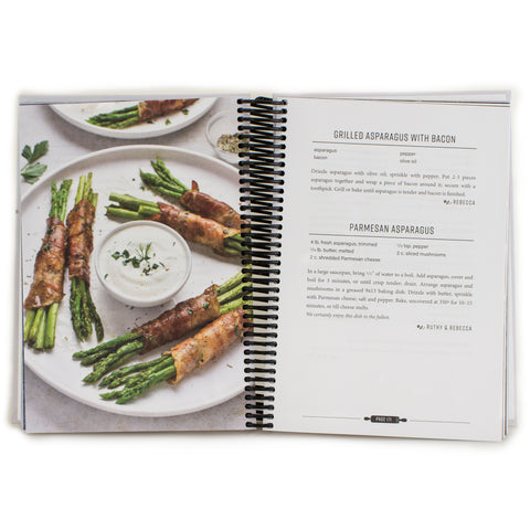 Inside of recipe book