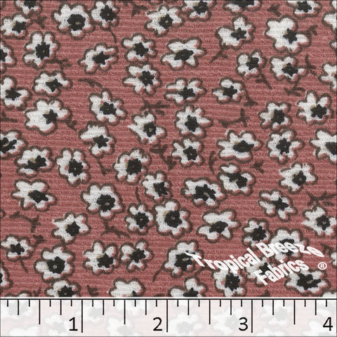 rose, Serenity Knit Floral Print Fabric 572611