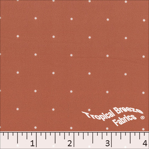 rust, Double Brushed Dot Print Fabric 572625