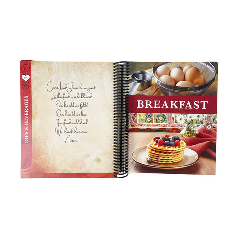 Seasonal Garden Cooking and Family Favorites Cookbook inside of book