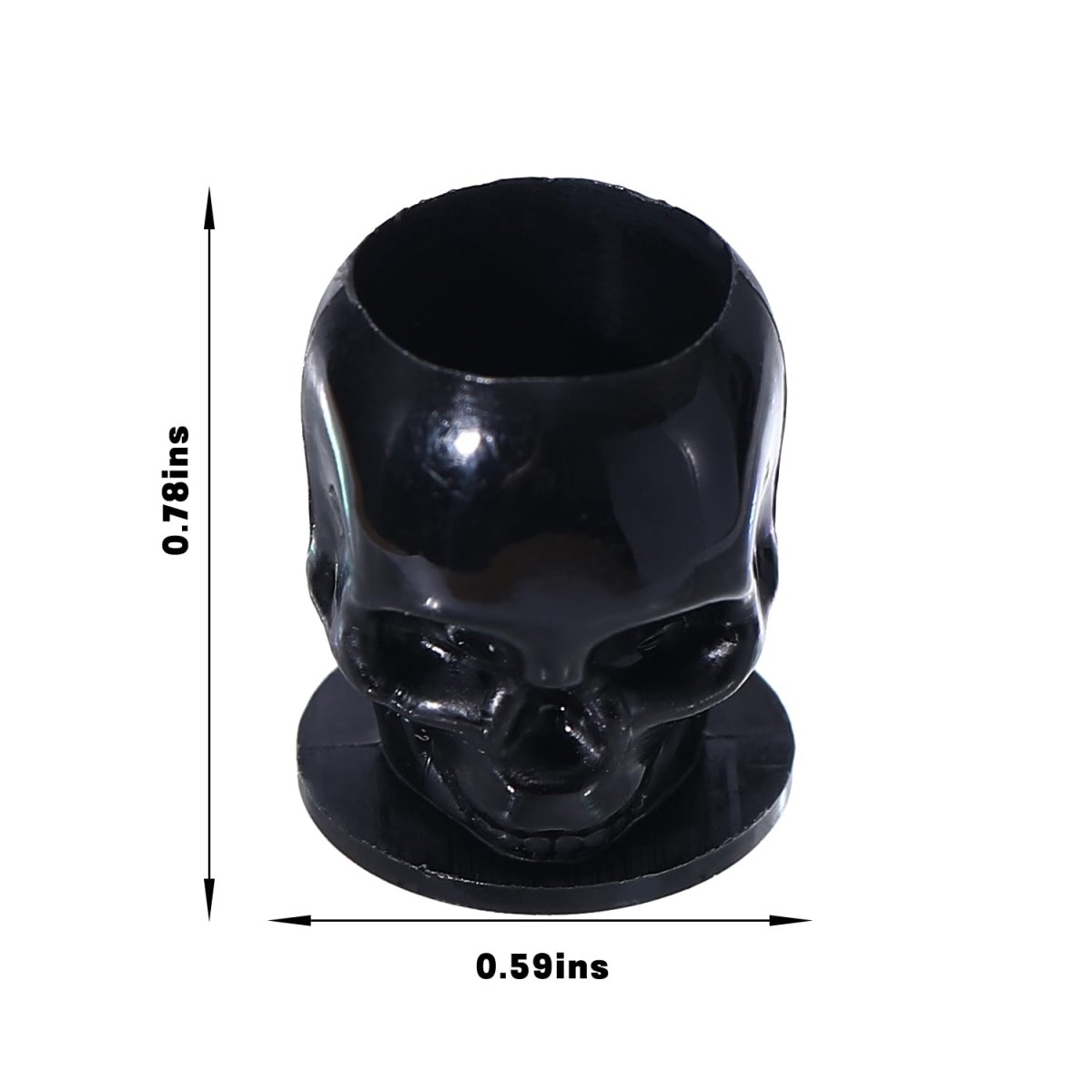 Skull Tattoo Ink Cups Plastic - Black 50pcs - Tattoo Unleashed