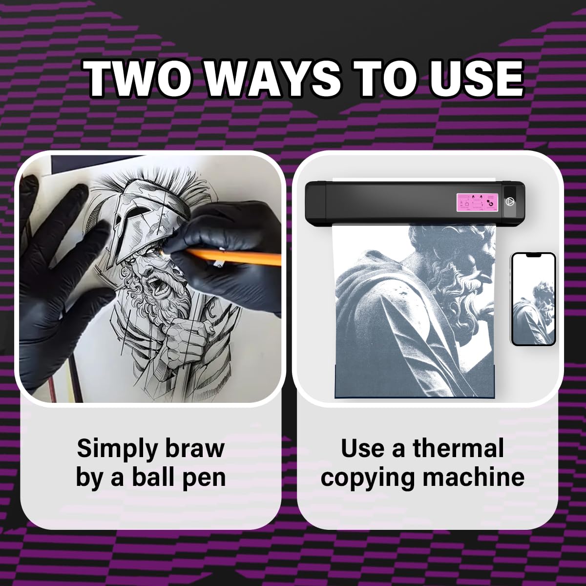 Tattoo Transfer Paper by Ozer A4 Size Thermal Copier Template Paper - 50 Sheets - Tattoo Unleashed