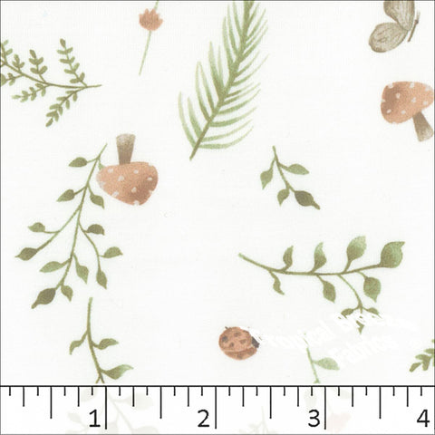 terra cotta, Double Brushed Nature Print Knit Fabric 572619