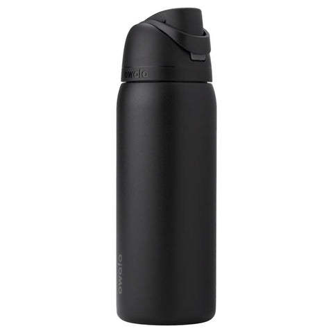 Owala FreeSip 40 oz water bottle in very very dark black