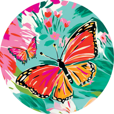 Custom Decor Suncatcher showing vibrant butterflies