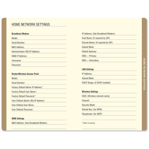 Home network settings