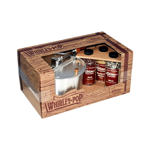 Amish Country Popcorn Whirley Pop Gift Set in box