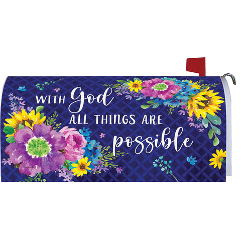 Large mailbox cover showing With God
