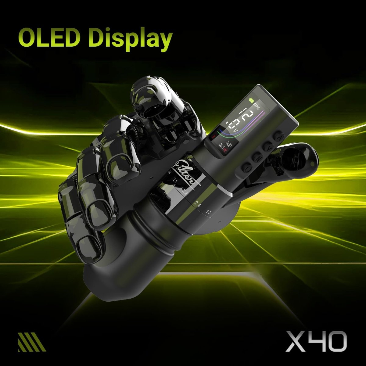 X40 Wireless Tattoo Pen Machine with Extra Battery - Tattoo Unleashed
