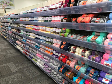 aisle of yarn