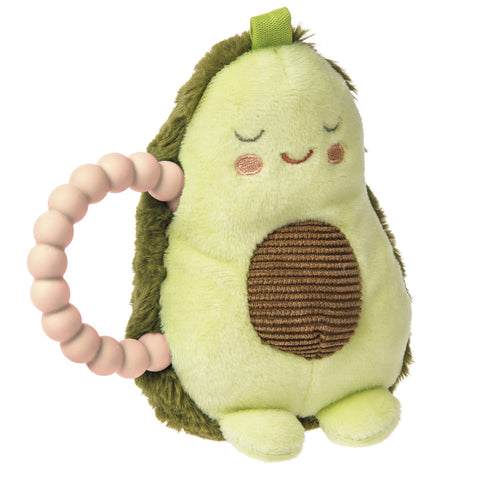Mary Meyer Sweet Soothie Teether Rattle shaped like Yummy Avocado