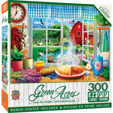Green Acres - Fresh Pie Tonight 300 Piece EZ Grip Jigsaw Puzzle 32529 front of box