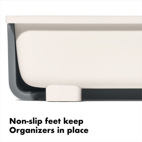 Expandable Kitchen Tool Drawer Organizer non-slip feet