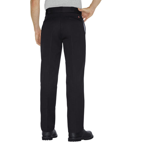 Black Dickies work pants for men, back view. 
