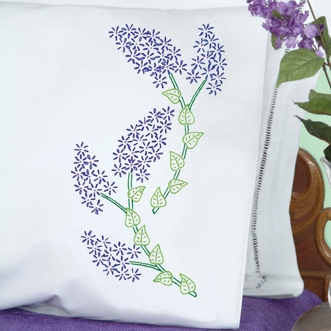 Lilacs Perle Edge Pillowcases