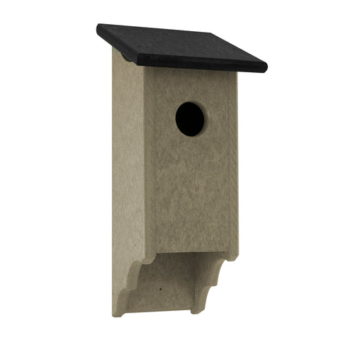 Black roof bluebird house.