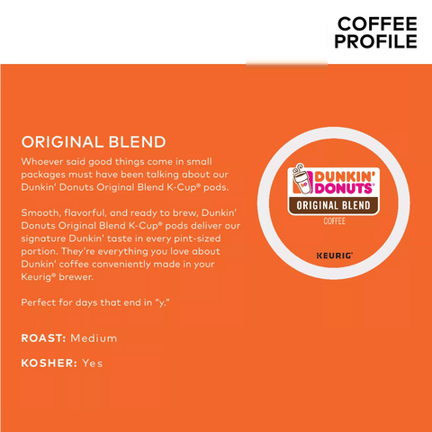 Dunkin' Original Blend Coffee Keurig Pods 5000356417
