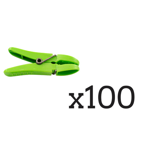 Green clothespins